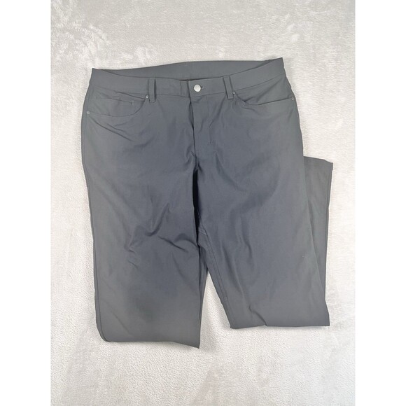Lululemon Mens Golf Pants 36x34 Black ABC Slim Warpstreme Stretch Performance - Picture 1 of 8
